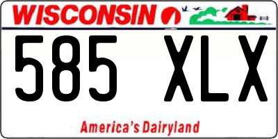 WI license plate 585XLX