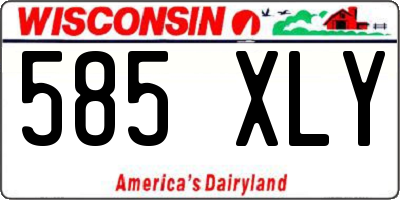 WI license plate 585XLY