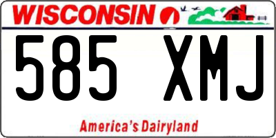 WI license plate 585XMJ