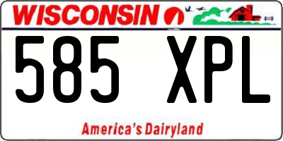 WI license plate 585XPL