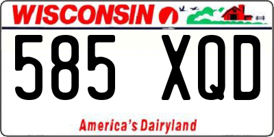 WI license plate 585XQD