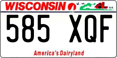 WI license plate 585XQF