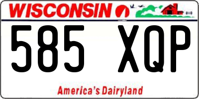 WI license plate 585XQP