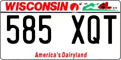 WI license plate 585XQT