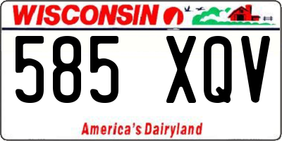 WI license plate 585XQV