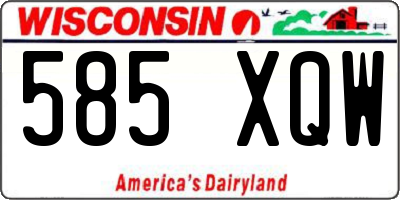 WI license plate 585XQW