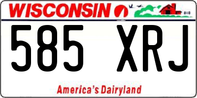 WI license plate 585XRJ