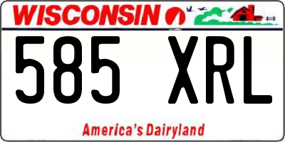 WI license plate 585XRL