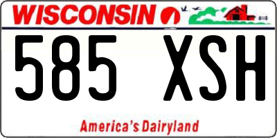 WI license plate 585XSH