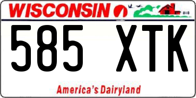 WI license plate 585XTK