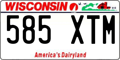 WI license plate 585XTM