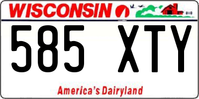 WI license plate 585XTY