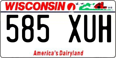 WI license plate 585XUH
