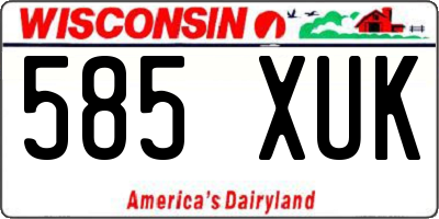 WI license plate 585XUK