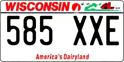 WI license plate 585XXE