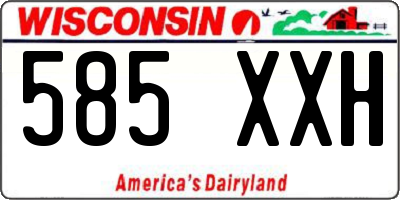 WI license plate 585XXH