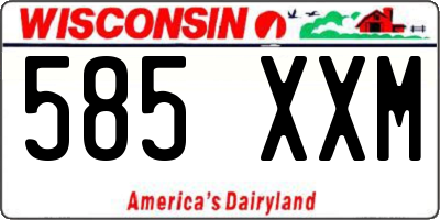 WI license plate 585XXM