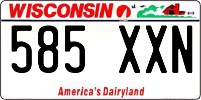 WI license plate 585XXN