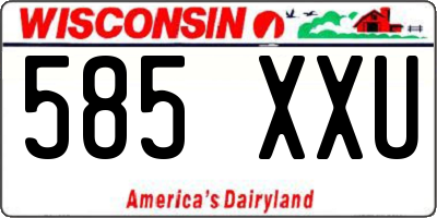 WI license plate 585XXU