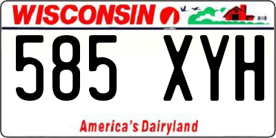 WI license plate 585XYH