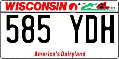 WI license plate 585YDH