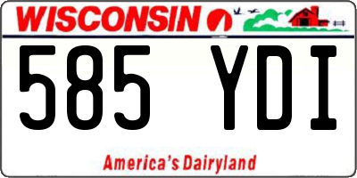 WI license plate 585YDI