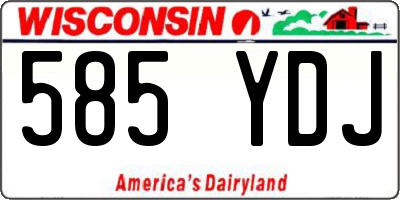 WI license plate 585YDJ