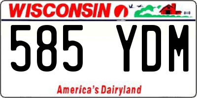WI license plate 585YDM