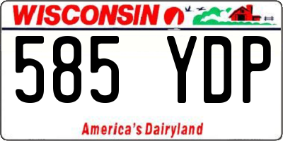 WI license plate 585YDP
