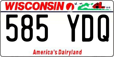 WI license plate 585YDQ