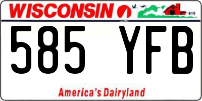 WI license plate 585YFB
