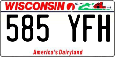 WI license plate 585YFH