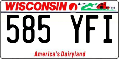 WI license plate 585YFI