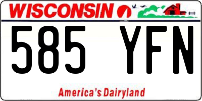 WI license plate 585YFN
