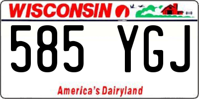 WI license plate 585YGJ