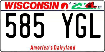 WI license plate 585YGL