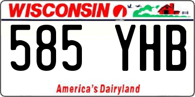 WI license plate 585YHB