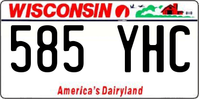 WI license plate 585YHC