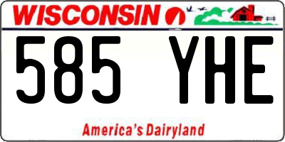 WI license plate 585YHE
