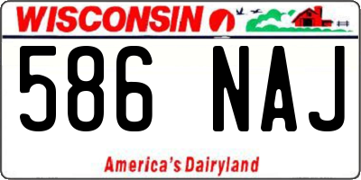 WI license plate 586NAJ