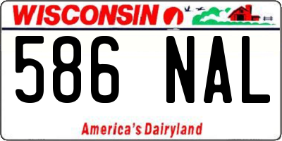 WI license plate 586NAL