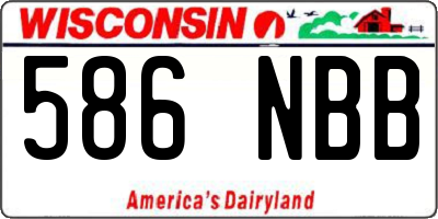WI license plate 586NBB