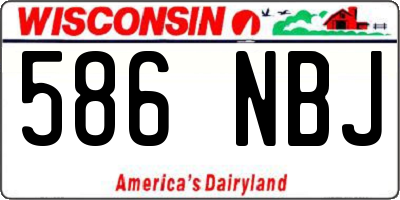 WI license plate 586NBJ