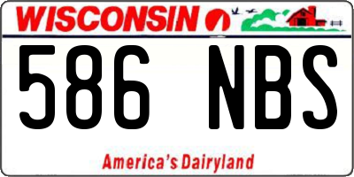 WI license plate 586NBS