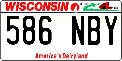 WI license plate 586NBY