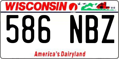 WI license plate 586NBZ
