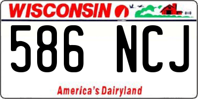 WI license plate 586NCJ