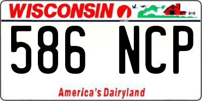WI license plate 586NCP