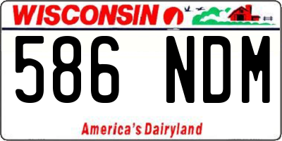 WI license plate 586NDM