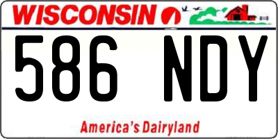 WI license plate 586NDY